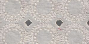 Aarya Ethincs Cotton Cambric Chicken Embroidered Bleach Fabrics_DN-12