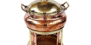 Copper Handi with Heat Stand