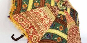 Little India Colorful Design Rajasthani Umbrella Handicraft