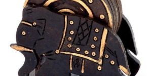 Little India Elephant Design Wooden Tea Coaster Handicraft