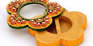 Little India Exclusive Kundan Meenakari Flower Container