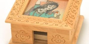 Little India Rajasthani Gemstone Painting Slip Pad Box Handicraft Gift
