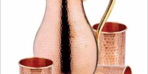 Copper Jug & Glass Set