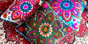 Indian Handmade Embroidered Pillow