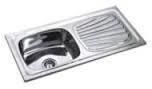 Stainless Steel Single Bowl Kitchen Sink with Drain Board