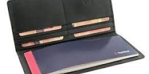 Leather Cheque Book Holder