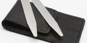 Leather Pouch Orosilber Collar Stays