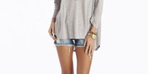 Ladies Cotton Blended Knitted Top with Contrast Computer Embroidery And Bugle Bead Work