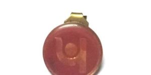Brass Pink Round Locket