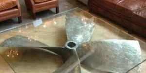Rock Finish Aluminium Wings Coffee Table