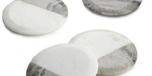 Marble Oval Shaped Coaster Set