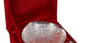 Silver Plated Bowl with Spoon