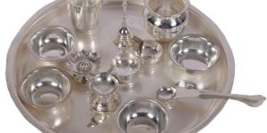 Silver Plated Pooja Thali