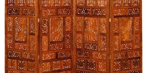 Wooden Shesham Screen 4 Panel - 8042
