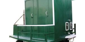 Two Seater FRP Eco Friendly Mobile Toilet Van