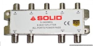 Solid 8-Way Power Pass Splitter
