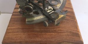 Brass Sextant With Wooden Box