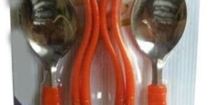 SS Spoon Set with Plastic Handle