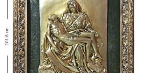 Pieta PL Brass Statue with Frame