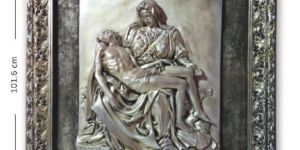 Pieta PL Platinum Statue with Frame