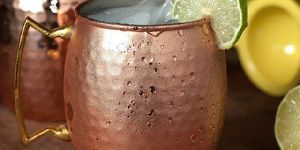 Copper Mug with Brass Handle