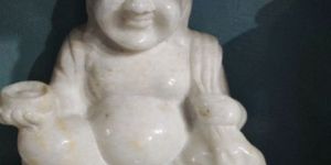 Marble Laughing Buddha Statue