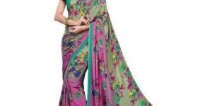 Printed Crepe Sarees
