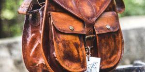 Leather Round Satchel Bags