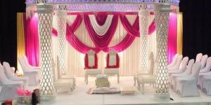 Hindu Wedding Diamond Crystal Fiber Mandap
