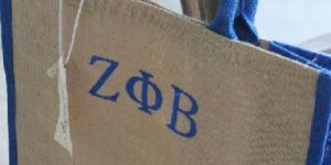 Customized Two Colour Jute Shopping Bag