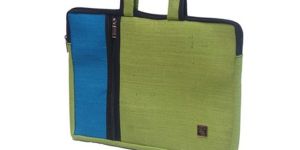 Two Colour Jute Laptop Bag