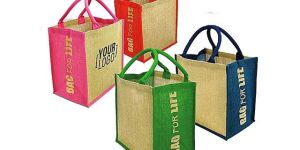 Two Colour Jute Shopping Bag