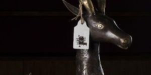Sitting Deer Statue