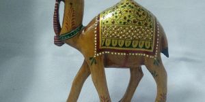 Wooden Camel Statue