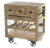 Wooden Wine Cart