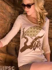 Ladies Basic Rib Neck With Print
