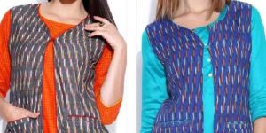 Ikat Sleeveless Jacket