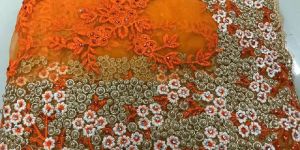 Bangalori Silk Blouse Heavy Mono Net Embroidered Sarees