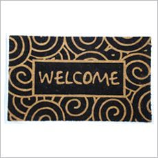 PVC Tufted Coir Mat Natural Printed