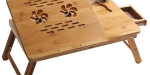 WOODEN LAPTOP Table with Cooling Fans