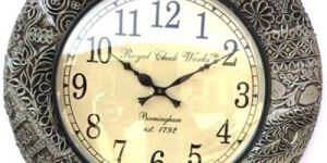 SILVER BLACK WORK WALL CLOCK