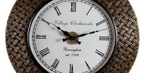 TAGARI EMBOSS BRASS WALL CLOCK