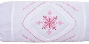Embroidered Cotton Bolster Cover