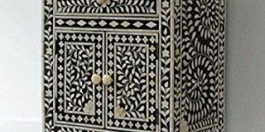 Bone Inlay Bedside Table