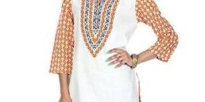 Rajrang off White Printed Long Kurti