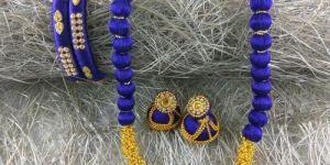 Silk Thread Necklace Bangle Set