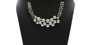 Silver Plated Beaded Necklace