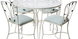 Antique Iron Dining Table Set