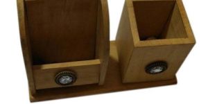 Wooden Pen Pot
