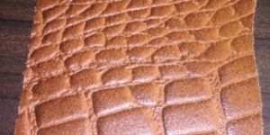 BROWN PRINTED LEATHER